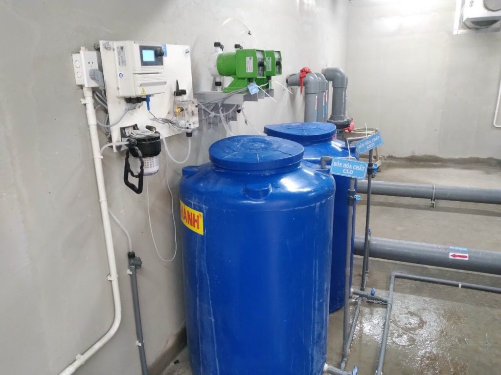 Bộ châm hóa chất Clo-pH tự động LDPHCL tại dự án
