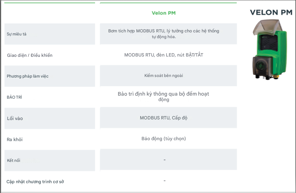 Bơm nhu động Emec VELON PM