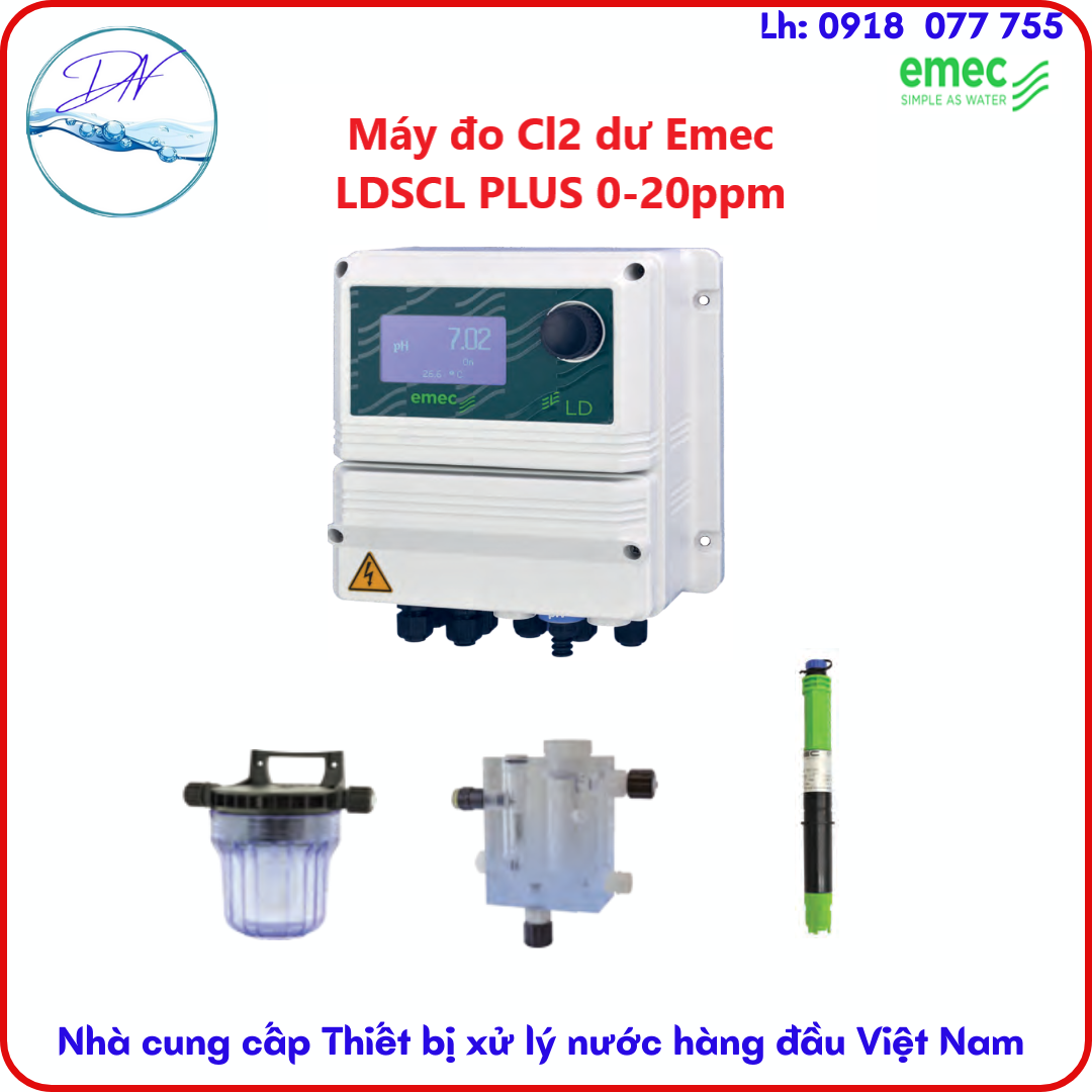 Máy đo Cl2 dư Emec LDSCL PLUS (0-20ppm)